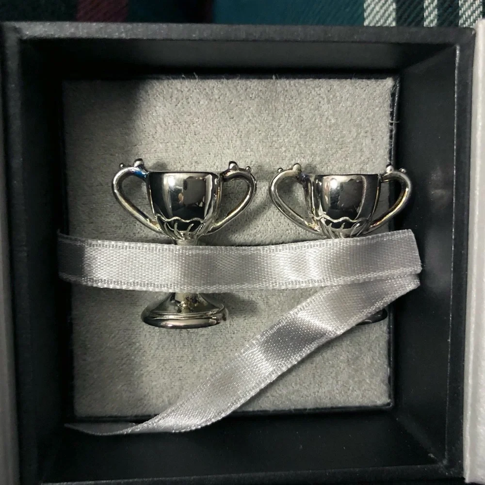 Sterling Silver 925 Trophy Loving Cups Cuff-Links by Ravi Ratan Grad Gift? NEW